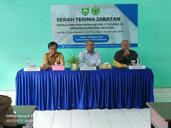 Serah Terima Jabatan Kepala SMK PERTANIAN NEGERI 2 TUGUMULYO